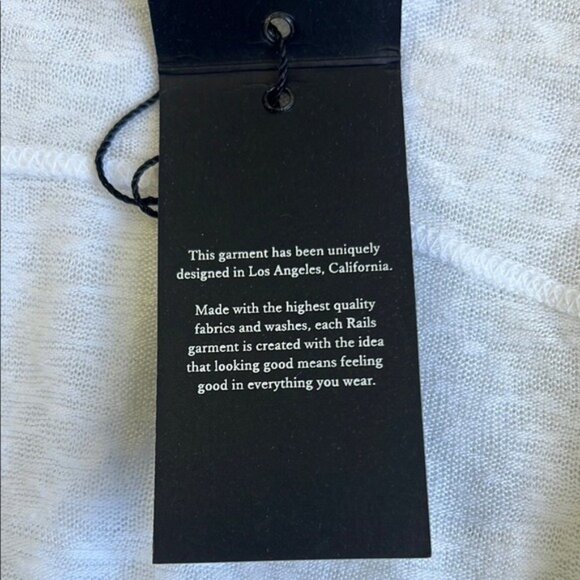 Rails Aden Long Sleeve Tee in White - XS - Picture 9 of 11